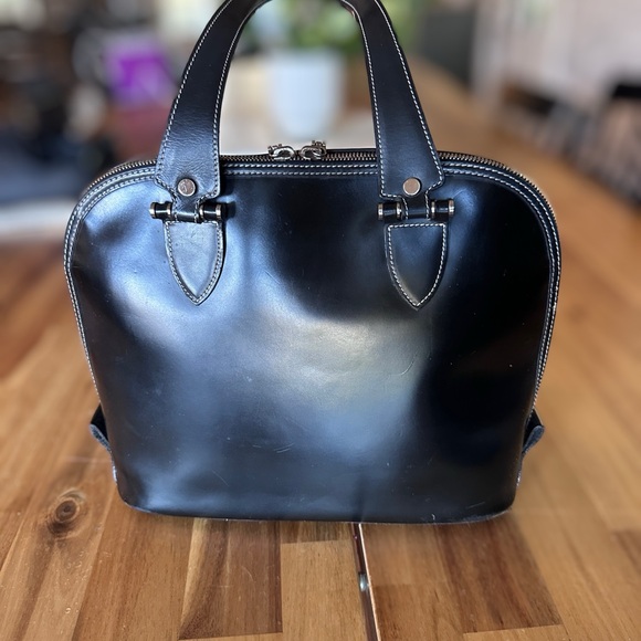 Vintage Dooney & Bourke Black Leather Satchel - Picture 5 of 5